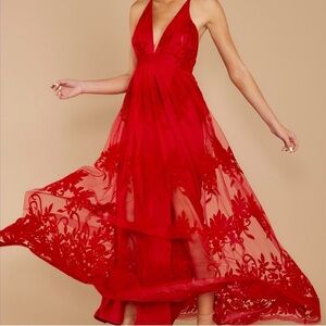 Windsor Morgan Red Floral Dress